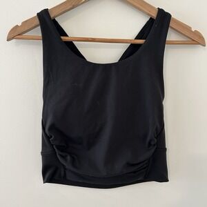 PS black Workout Crop Bra Top Cross Back Super Soft And Comfy‎ Size Small